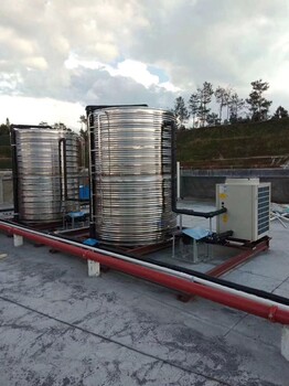 潮州空气能太阳能保温水箱，2吨立式圆形水箱