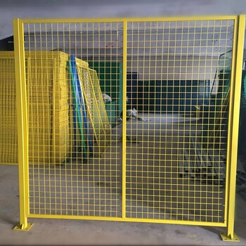 框架隔离网车间防护网厂区护栏网仓库隔离带是怎么生产的