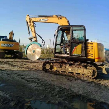 圓盤液壓鋸液壓切石鋸懷化至邵陽至衡陽鐵路施工現(xiàn)場