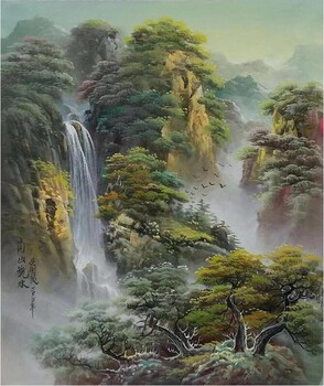 吕国良山水油画作品