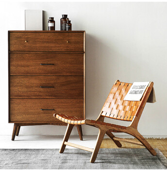 现代创意设计编织沙发时尚北欧实木沙发咖啡厅酒店休闲沙发椅定制
