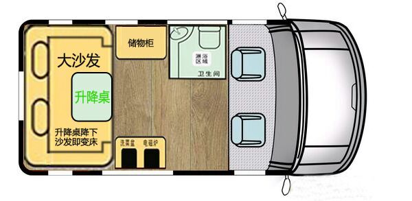 江铃福特全顺6座B型房车市场价格√