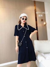 欧兰卡羊毛连衣裙折扣女装尾货库存服装货源图片