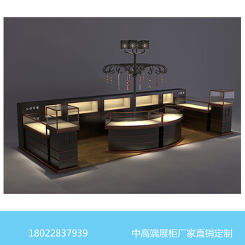 深圳龙岗厂家定制不锈钢珠宝展柜设计