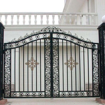 永奇金属锌钢庭院大门护栏锌钢百叶窗厂家生产