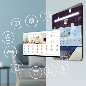 镜面广告机电容触摸屏美发镜智能家居触控一体机智能魔镜可定制
