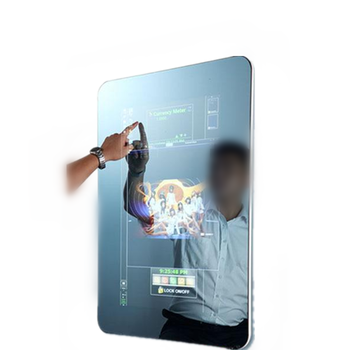22寸镜面广告机人体感应镜面显示屏安卓触摸一体机镜面一体机