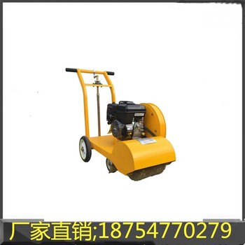 手推式除塵設(shè)備水泥浮漿路面清掃機(jī)廠家現(xiàn)貨鋼絲輪路面清掃器