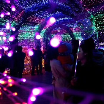 大型夢幻燈光展布展