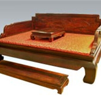 古典式样大红酸枝罗汉床家具五件套大客厅用仿古罗汉床家具