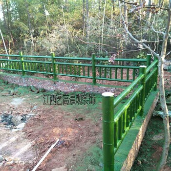 水泥仿竹子栏杆是怎么做的？公园景区仿竹护栏施工安装施工流程