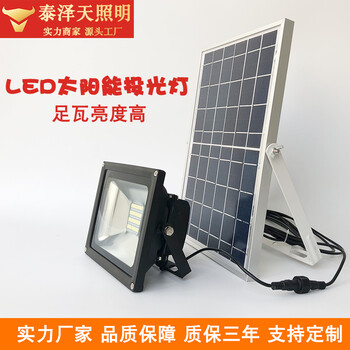 泰澤天照明供應LED太陽能投光燈10W20W30W可調投光燈戶外庭院家用