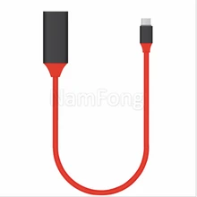 店長推薦USB3.1typec轉HDMI母頭高清轉接線三星S8手機4K高清線