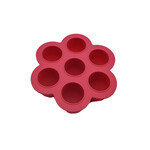 跨境热卖现货出口硅胶辅食品级创意自制球块7孔梅花冰格盒