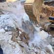四川广元坚硬岩石各种石料开采劈裂机施工视频图片