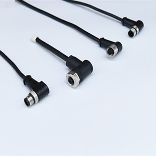深圳柯耐特M12母直头4孔接插件连接器焊板式插座连接器