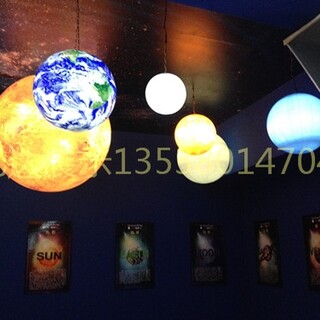 行星主题装饰八大行星吊灯九大星球模型亚克力星球灯图片1