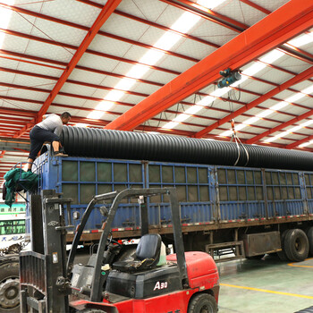 供安徽芜湖市政工程排污管圣大管业钢带增强HDPE聚乙烯螺旋波纹管