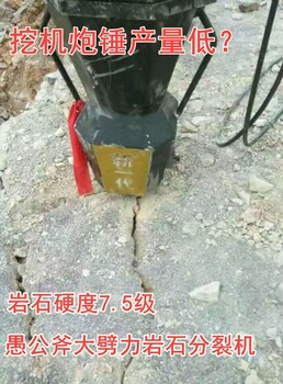 长沙山丘路面不能放炮破石头劈裂机多少钱一台