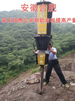 不用炸药开采矿石爆破岩石的机械叫液压岩石劈裂棒--降低开采成本