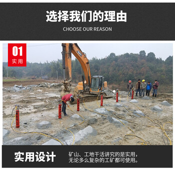 采用劈裂器拆地下礦石安全靜態(tài)破碎設(shè)備
