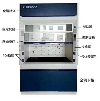 成都全钢化验室通风柜化学实验室通风厨桌上型整体型钢制通风柜