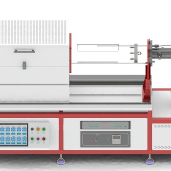 根管锉高真空双温区滑轨管式热处理炉