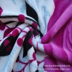 双面法兰绒印花面料紫色枫叶毛毯面料