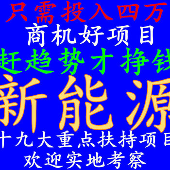 绿色环保能源行业，投入小，回报大新项目新机遇