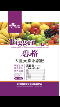 膨果靚果增產(chǎn)大量元素高鉀型螯合功能肥13-6-40+TE