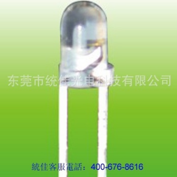 LEG插件燈珠F3mm圓頭白發(fā)紅直插二極管