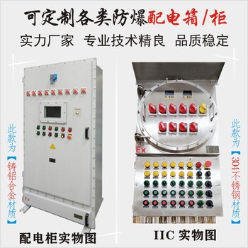 不锈钢防爆配电控制箱动箱IIC级接线箱动力箱电源箱PLC防爆变频箱