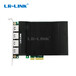 LR-LINK联瑞PCIe千兆四电口以太网网卡因特尔I350四口工业使用