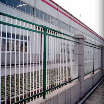 小区庭院围墙锌钢护栏静电喷涂防锈防盗金属围栏学校外墙防护栏