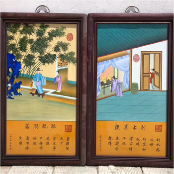 景德鎮(zhèn)創(chuàng)意大型禮品壁畫陶瓷二十四孝瓷板畫掛件
