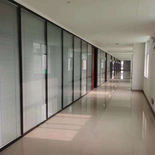 深圳龙岗办公室铝合金玻璃百叶隔墙生产厂家