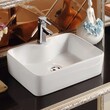 陶瓷台上经典款洗手盆正白单孔台上盆台面安装洗手盆