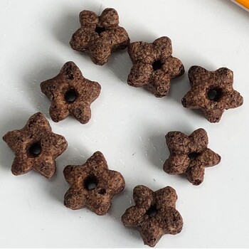 今日推荐五角星浓厚巧克力甜甜圈膨化加工机械麦圈生产线