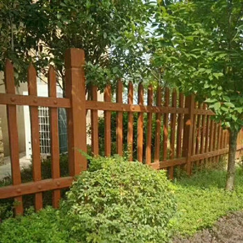 厂家定制宽度可调节栅栏厂房公园小区庭院仿木栅栏