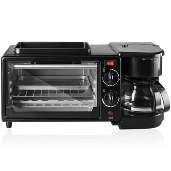 新品上市多功能家用早餐机定时多士炉电烤箱煎蛋咖啡烤面包三合一