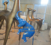 小飞象蓝色卡通雕塑广州玻璃钢雕塑厂家专业设计和制作