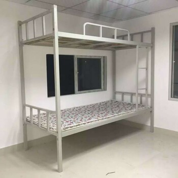宿舍铁床双层床架子床上下铺铁床二层架子床厂家钢制双人床