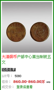 大清铜币现在的一个市场价格多少钱