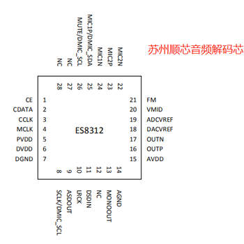 ES8312低功耗音频解码芯片CODEC