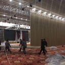 深圳型活動隔斷推拉式高隔墻酒店雙玻折疊屏風(fēng)推拉門