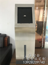 河南小区不锈钢门口机立柱厂家双色不锈钢门禁机成功案例图片图片