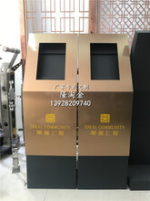 小区造型美观不锈钢门口机立柱图片玫瑰金不锈钢门禁机立柱厂家图片