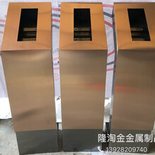 万科楼盘双色不锈钢门口机立柱图片大全以及不锈钢门禁机立柱的制作流程图片