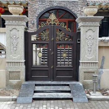 铝艺围墙护栏沧州运河区欧式铝艺大门装修效果