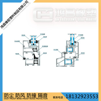 鴻昌供應(yīng)塑鋼窗戶膠條門窗隔音密封條新型環(huán)保橡膠條